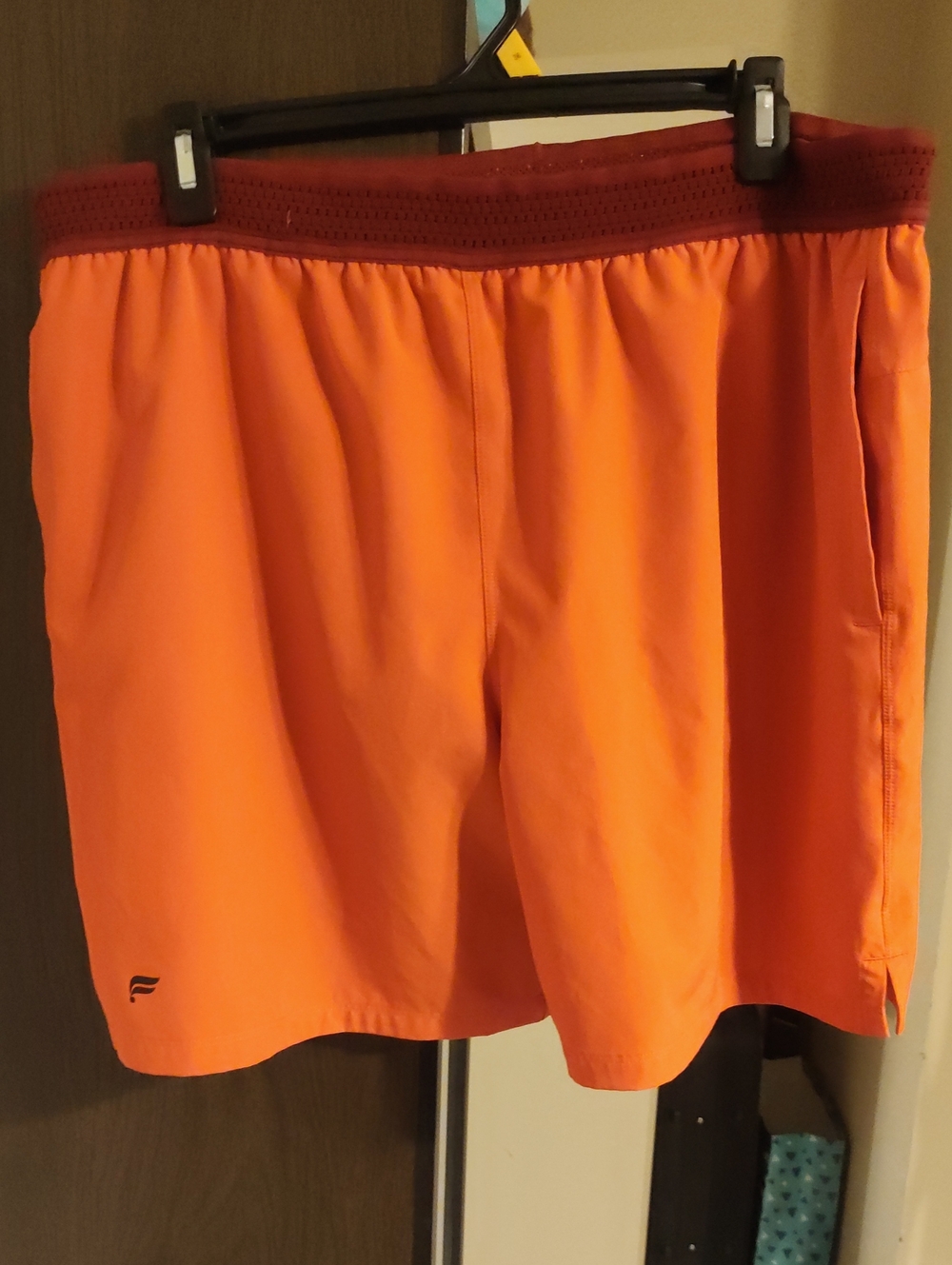 Fabletics Men's Orange Athletic Shorts - Lightweight Performance